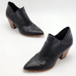 Frye Reed Shootie Black Leather Ankle Boot Size 7